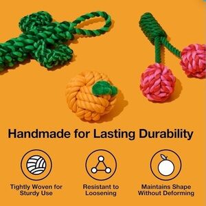 VETRESKA Dog Rope Toys,3 Pack Durable Tug of War Dog Toy  Rope Toy